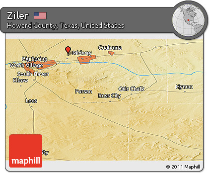 Physical Panoramic Map of Ziler