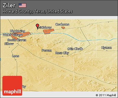 Physical Panoramic Map of Ziler