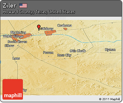 Physical Panoramic Map of Ziler