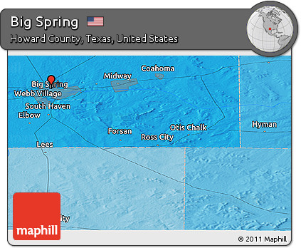 Political Panoramic Map of Big Spring