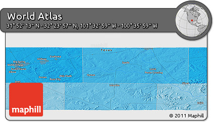 Political Panoramic Map of the Area around 32° 8' 5" N, 101° 4' 29" W