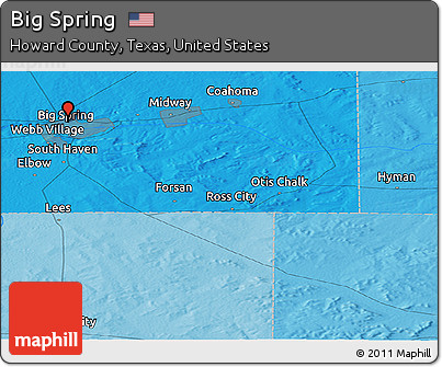 Political Panoramic Map of Big Spring