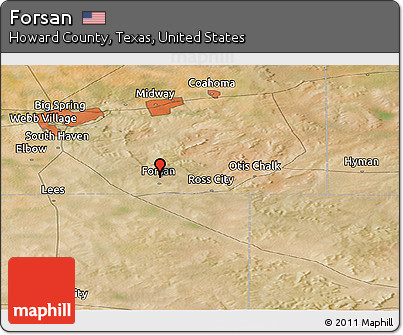 Satellite Panoramic Map of Forsan