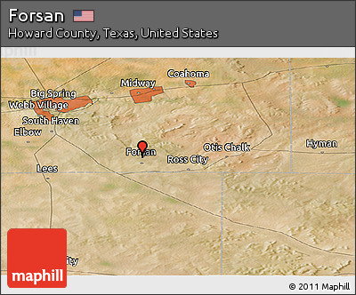 Satellite Panoramic Map of Forsan