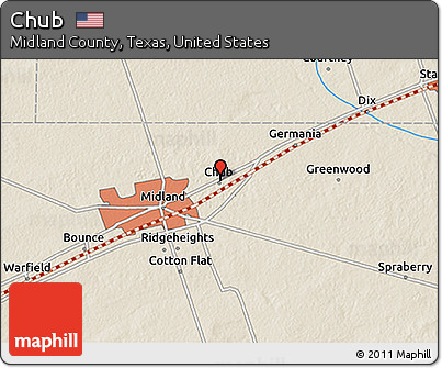 Shaded Relief 3D Map of Chub