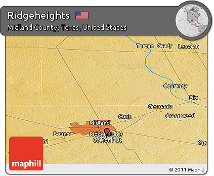 Physical Panoramic Map of Ridgeheights