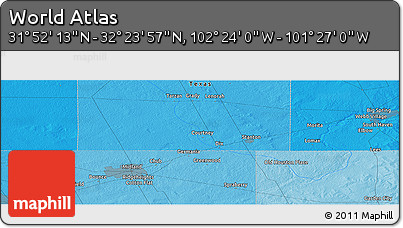Political Panoramic Map of the Area around 32° 8' 5" N, 101° 55' 30" W