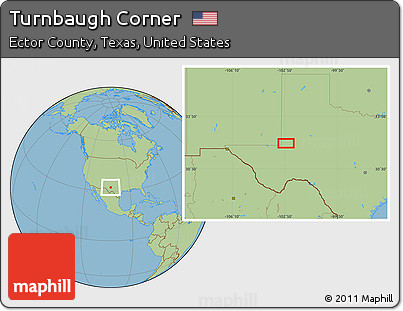 Savanna Style Location Map of Turnbaugh Corner