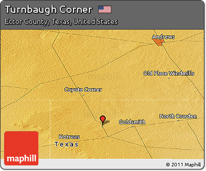 Physical Panoramic Map of Turnbaugh Corner