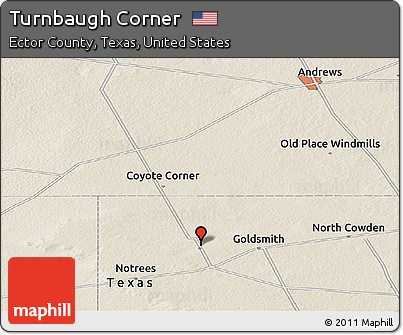 Shaded Relief Panoramic Map of Turnbaugh Corner