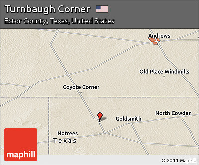 Shaded Relief Panoramic Map of Turnbaugh Corner