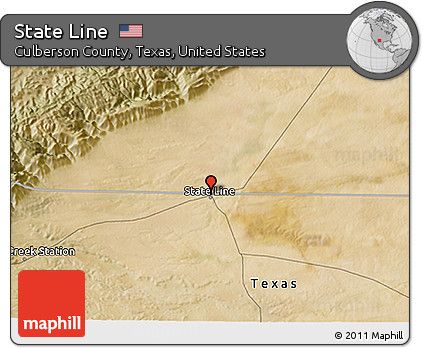 Satellite 3D Map of State Line