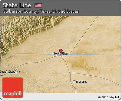Satellite 3D Map of State Line