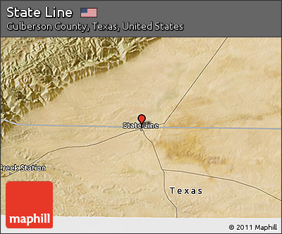 Satellite 3D Map of State Line
