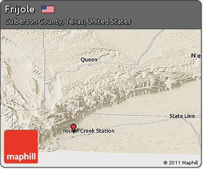 Shaded Relief Panoramic Map of Frijole