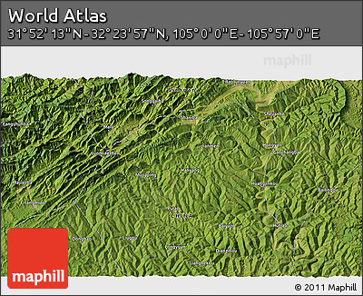 Satellite 3D Map of the Area around 32° 8' 5" N, 105° 28' 29" E