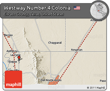 Shaded Relief 3D Map of Westway Number 4 Colonia