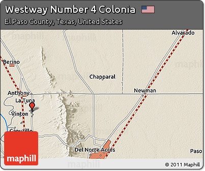 Shaded Relief 3D Map of Westway Number 4 Colonia