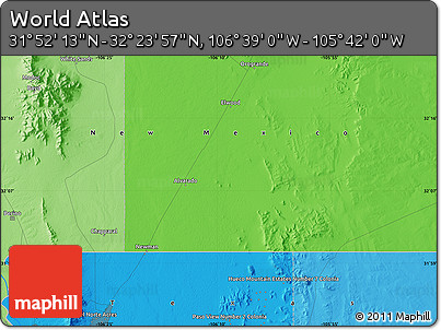 Political Map of the Area around 32° 8' 5" N, 106° 10' 30" W