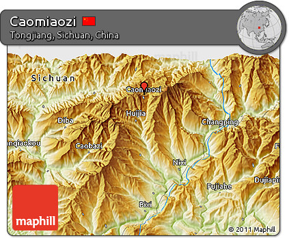 Physical 3D Map of Caomiaozi