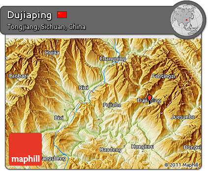 Physical 3D Map of Dujiaping