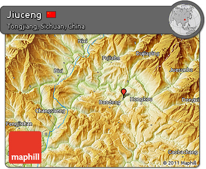 Physical 3D Map of Jiuceng