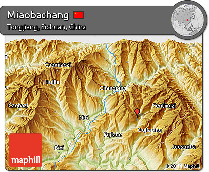 Physical 3D Map of Miaobachang