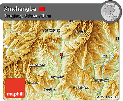 Physical 3D Map of Xinchangba