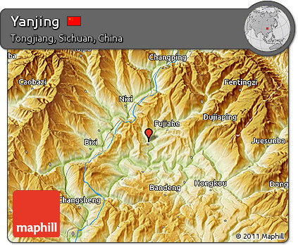 Physical 3D Map of Yanjing