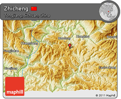 Physical 3D Map of Zhicheng
