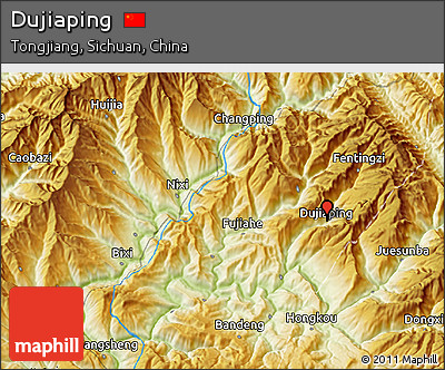 Physical 3D Map of Dujiaping