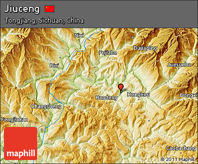 Physical 3D Map of Jiuceng