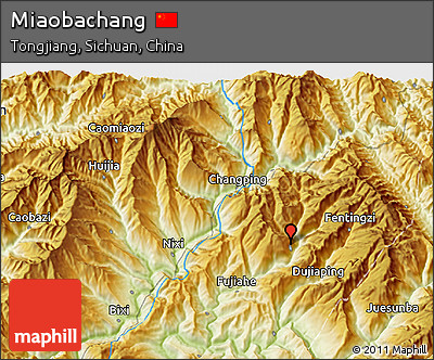 Physical 3D Map of Miaobachang