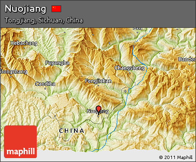 Physical 3D Map of Nuojiang