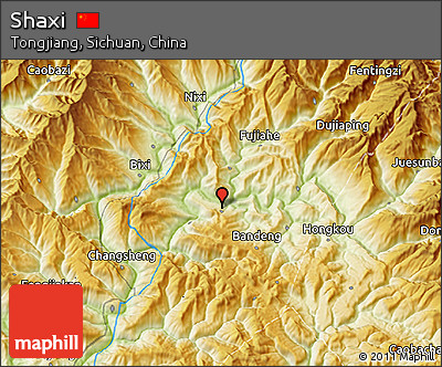 Physical 3D Map of Shaxi
