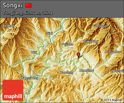 Physical 3D Map of Songxi