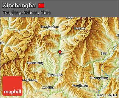Physical 3D Map of Xinchangba