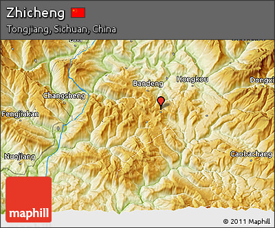 Physical 3D Map of Zhicheng