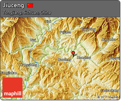 Physical 3D Map of Jiuceng