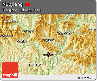 Physical 3D Map of Nuojiang