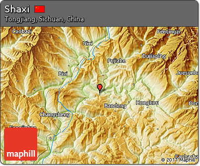 Physical 3D Map of Shaxi