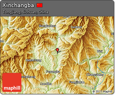 Physical 3D Map of Xinchangba