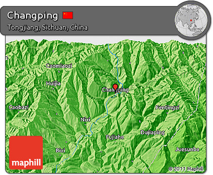Political 3D Map of Changping