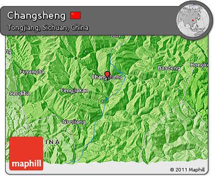 Political 3D Map of Changsheng