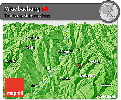 Political 3D Map of Miaobachang