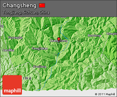 Political 3D Map of Changsheng