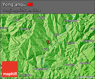 Political 3D Map of Yong'anqu