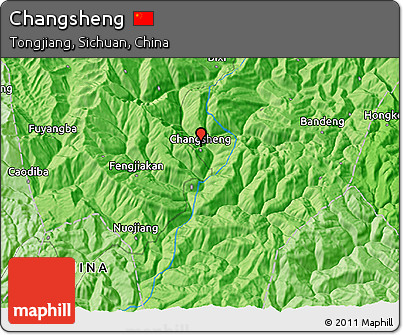 Political 3D Map of Changsheng