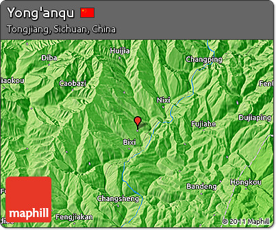 Political 3D Map of Yong'anqu