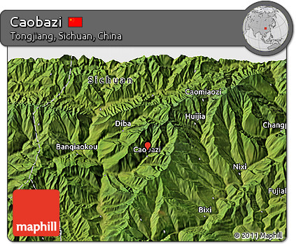 Satellite 3D Map of Caobazi